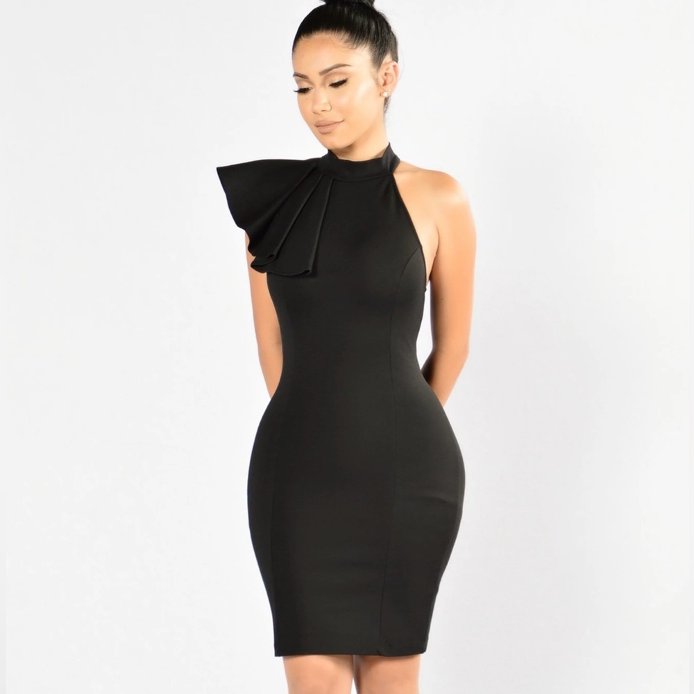 Black Ruffle Dress